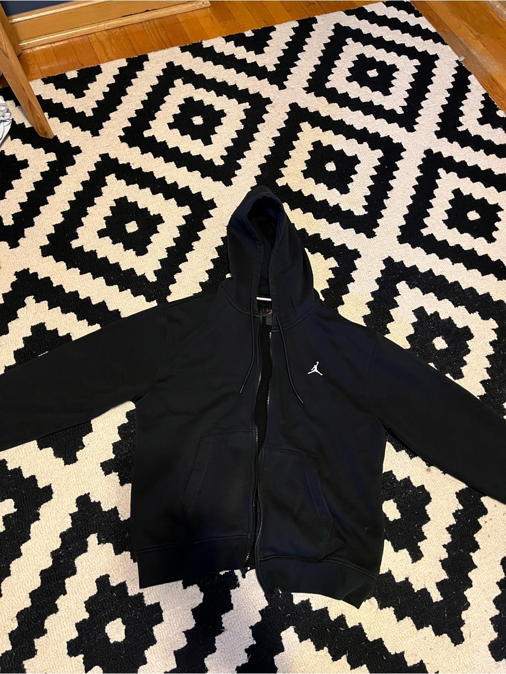Jordan Black Full-Zip Performance Hoodie M